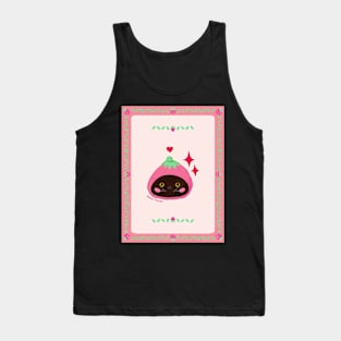 Strawbies, The Cat | Border Version Tank Top